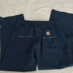 CARHARTT cross-flex bootcut cargo scrub pants Small Petite Navy